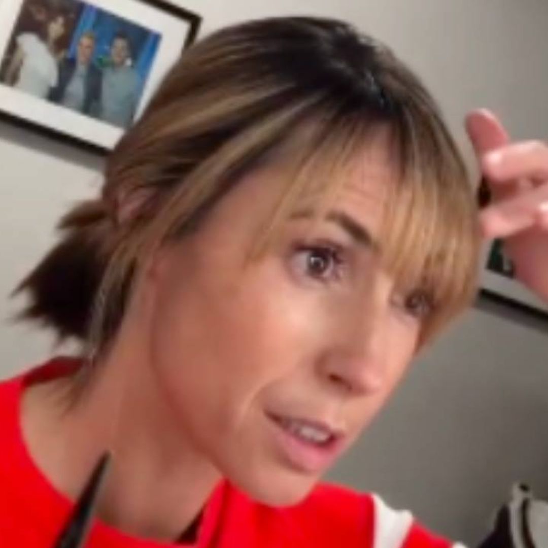 Alex Jones cuts her fringe before going live on air – but she isn't happy with the results!