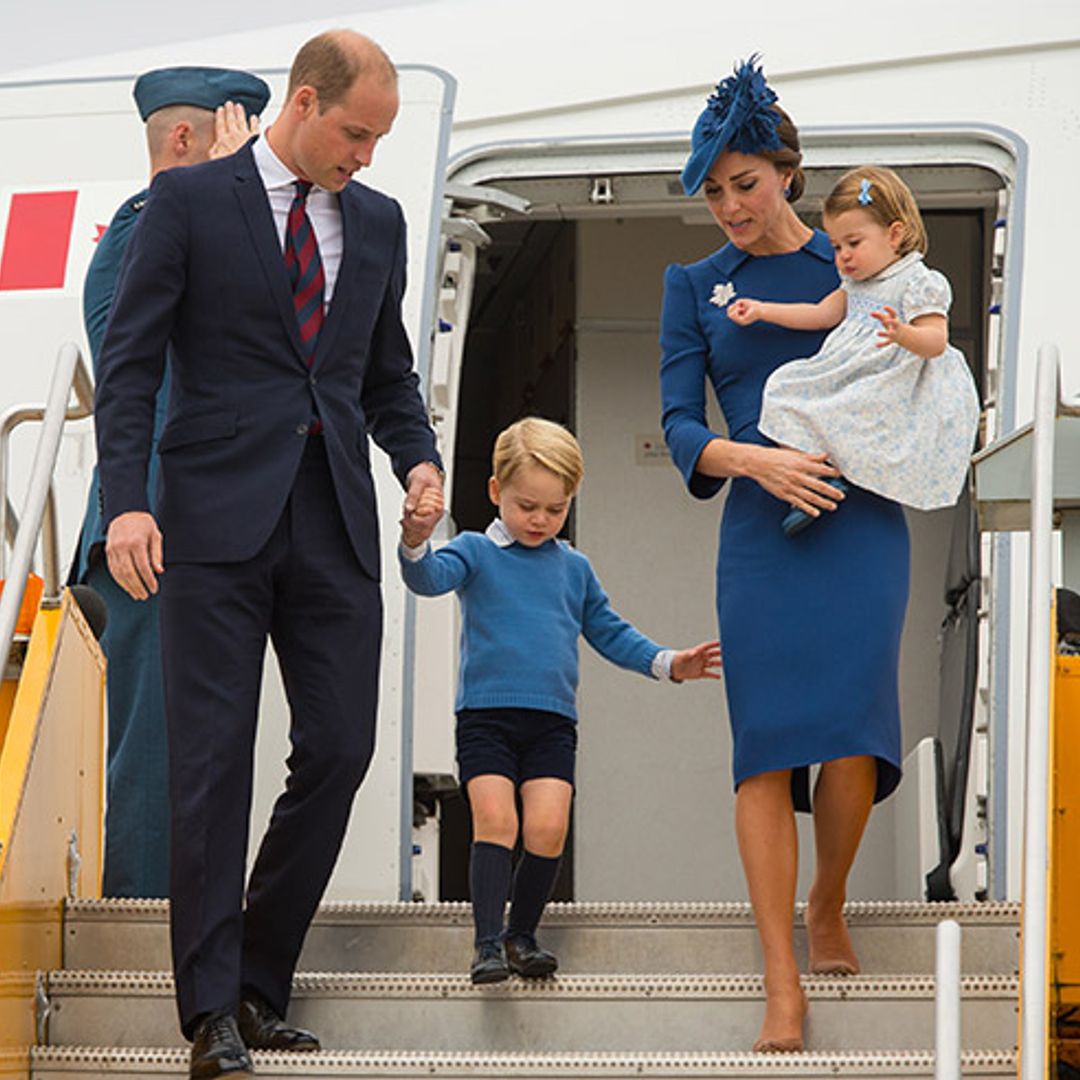 Prince George and Princess Charlotte 'fast asleep' after arriving in Canada - see the video