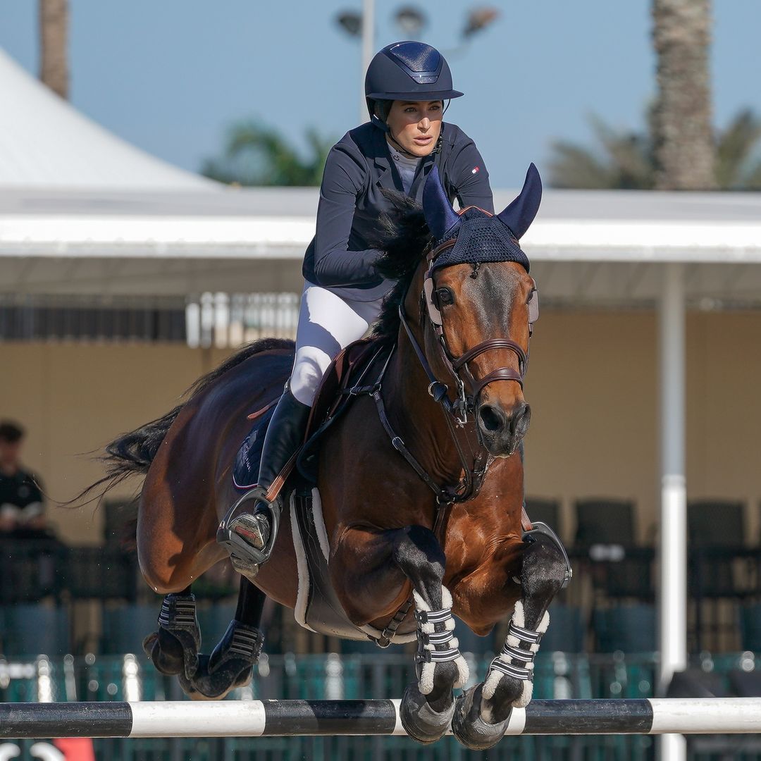 Jessica Springsteen during the $74,000 CaptiveOne Advisors 1.50m Classic of the 2023 Winter Equestrian Festival on January 29, 2023 at Wellington International in Wellington, Florida