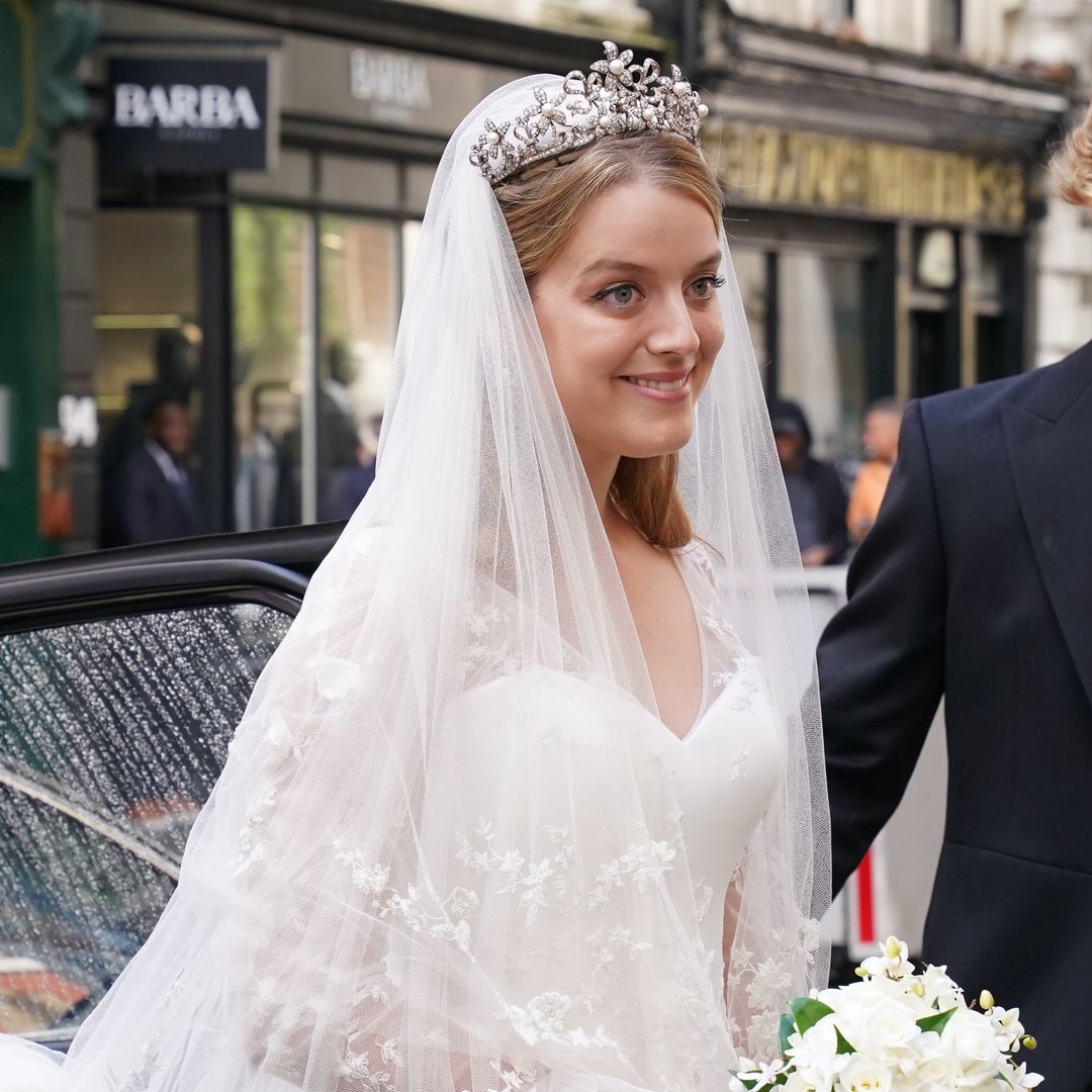 Late Queen's cousin reinvents wedding outfit with Cinderella gown – and secret tiara detail