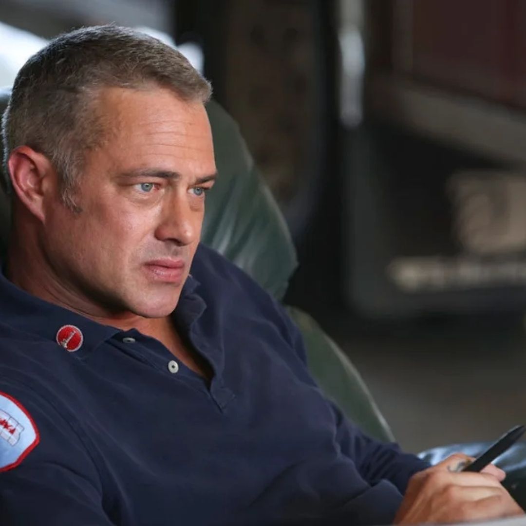 Taylor Kinney rocks bright red lipstick in first pictures after Chicago Fire departure