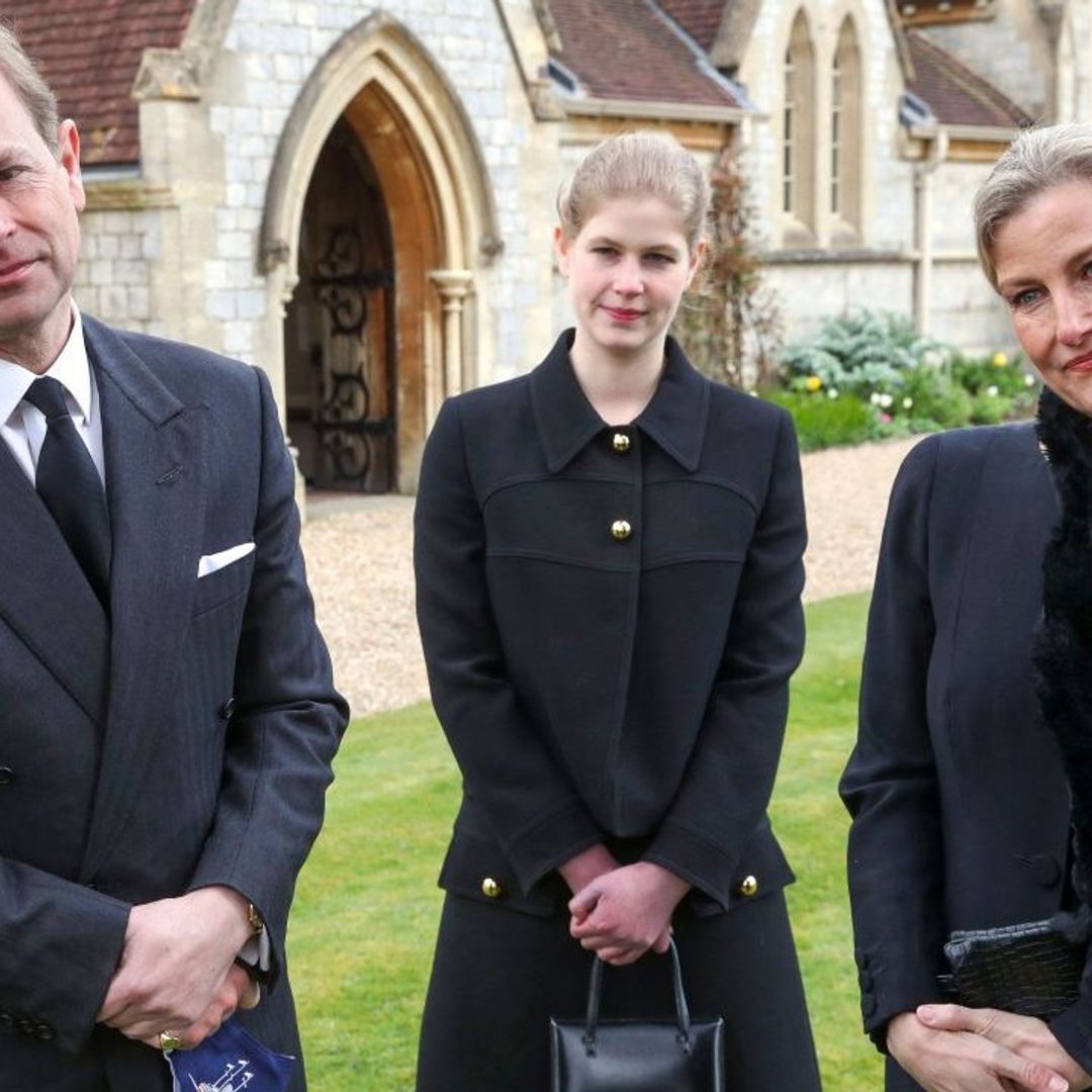 Lady Louise Windsor wears black as she mourns grandfather Prince Philip