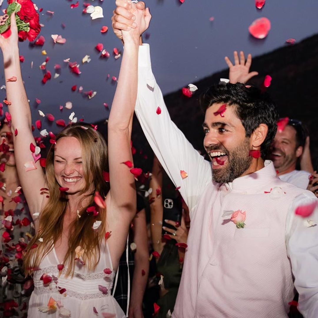 Adrian Grenier's bride Jordan stuns in romantic bridal dress for 'unplanned' Moroccan wedding