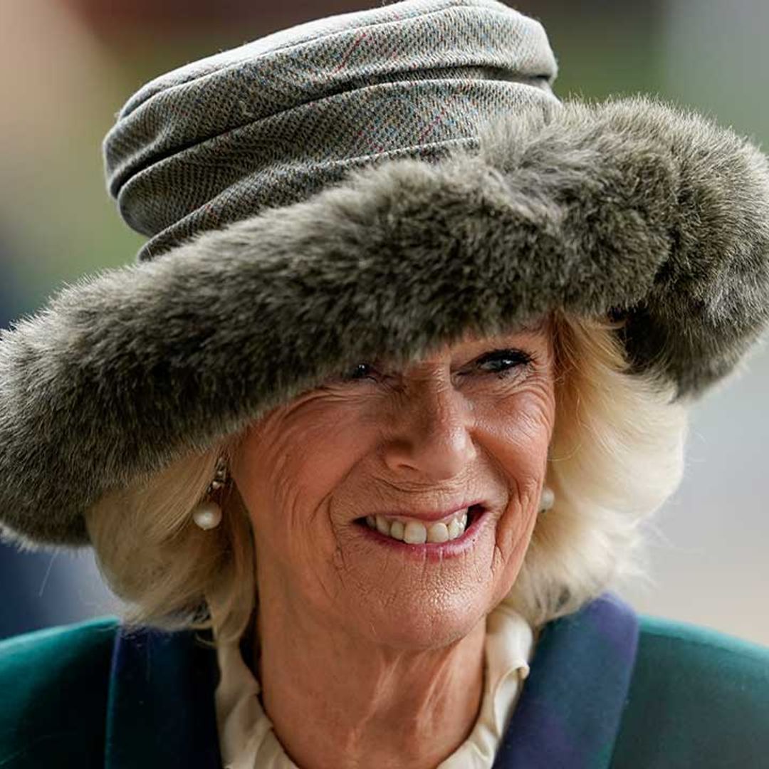 Queen Consort Camilla takes centre stage in incredible fluffy hat and £16k brooch