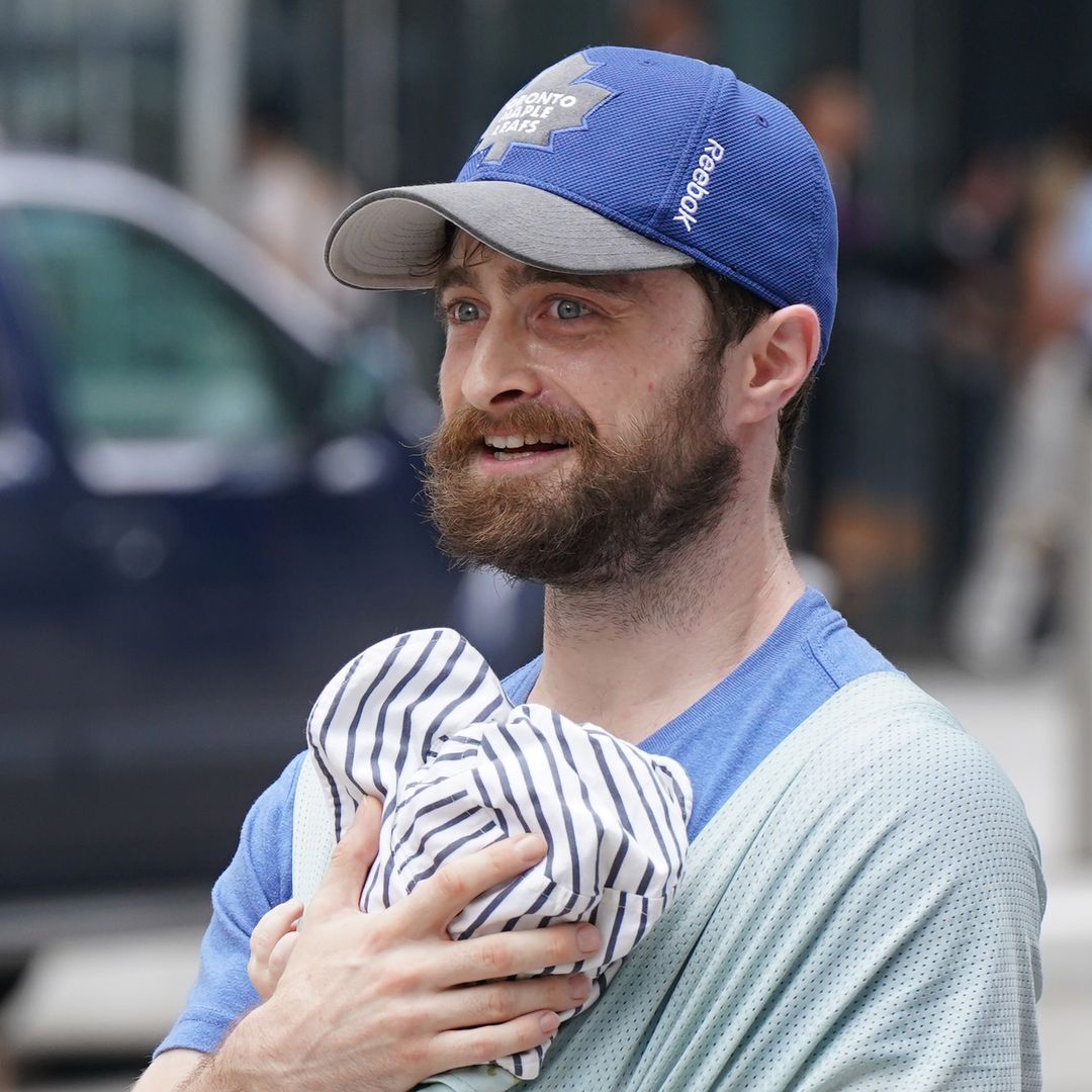 Daniel Radcliffe and girlfriend Erin Darke joined by newborn son on picket lines
