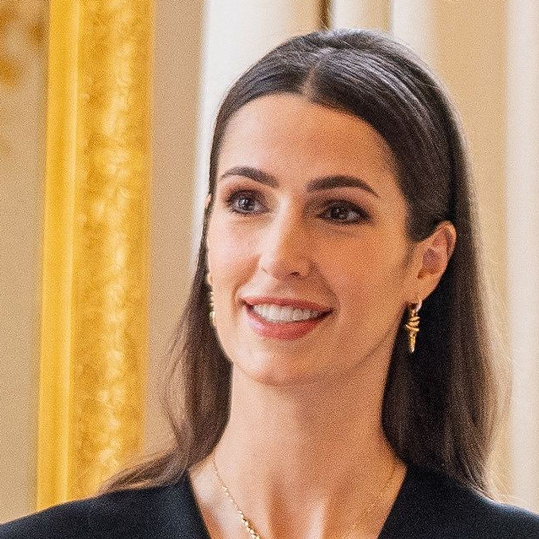 Princess Rajwa rocks structured dress – after raven hair transformation