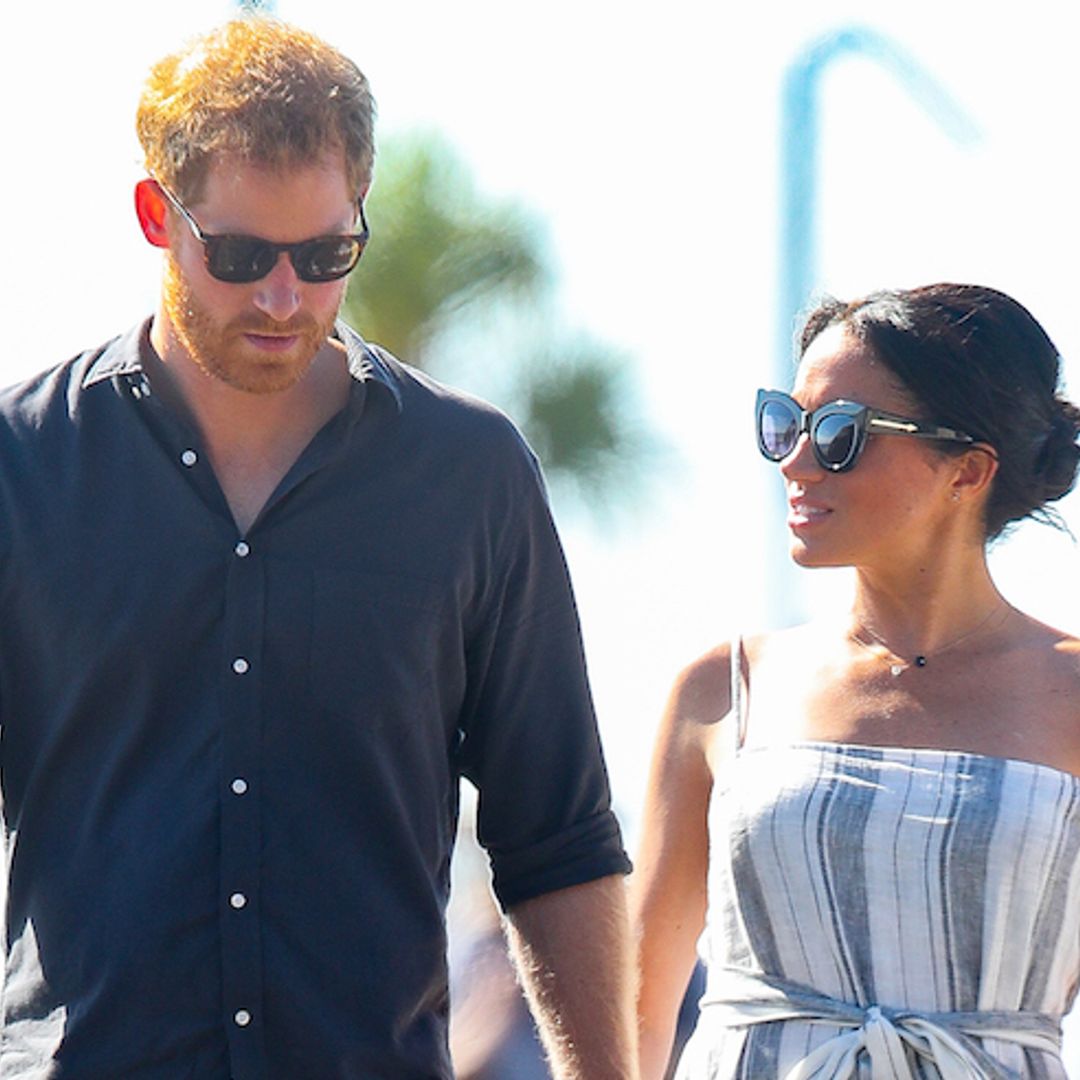 Pregnant Meghan dresses casually on day seven of royal tour – changing into a floaty dress and sandals for walkabout with Prince Harry