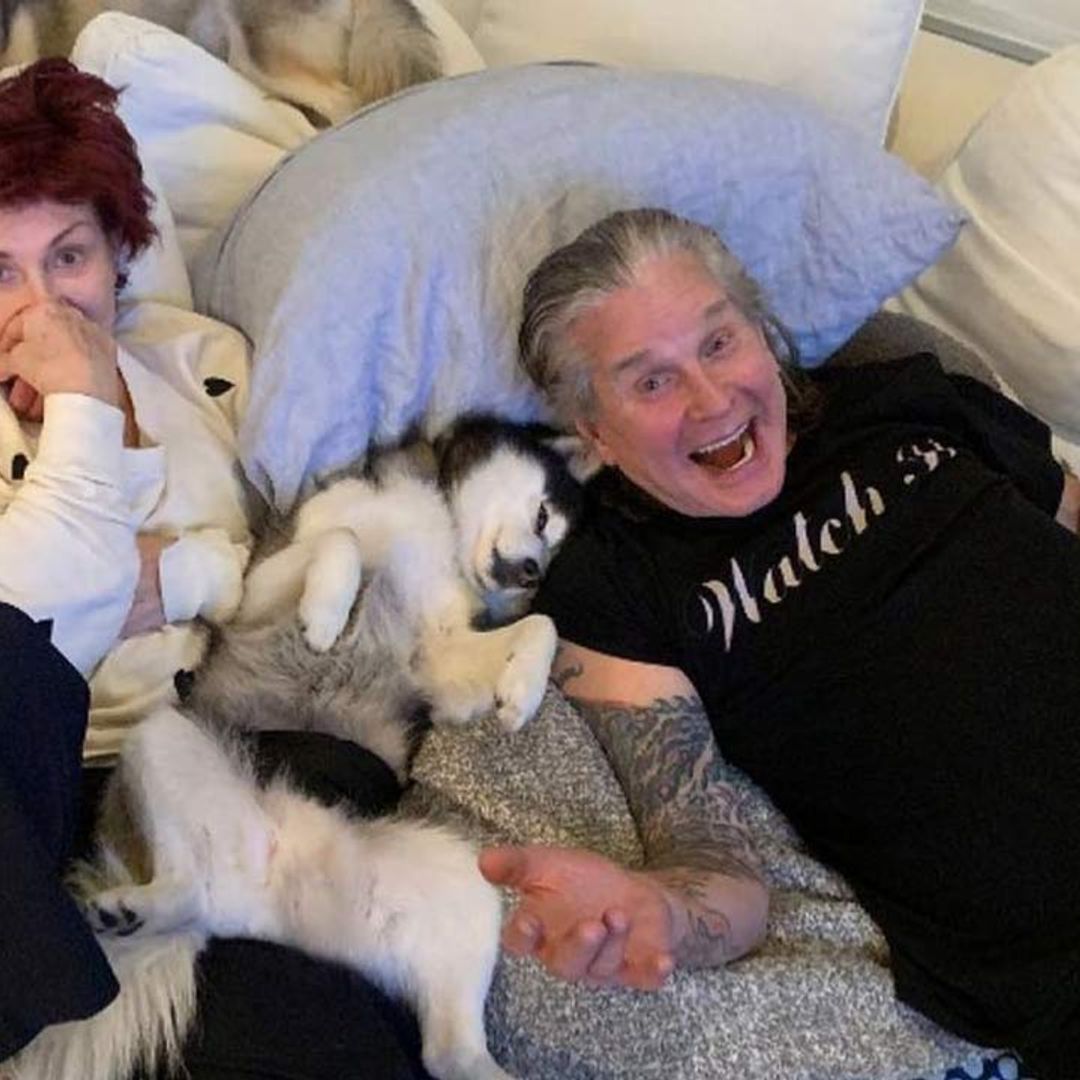 Sharon Osbourne looks unrecognisable with wild hair in epic throwback with Ozzy