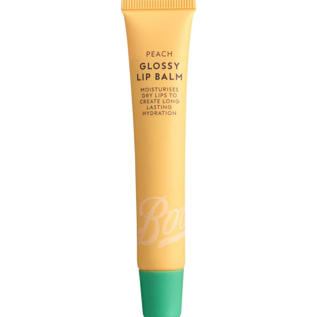 boots peach lip balm 