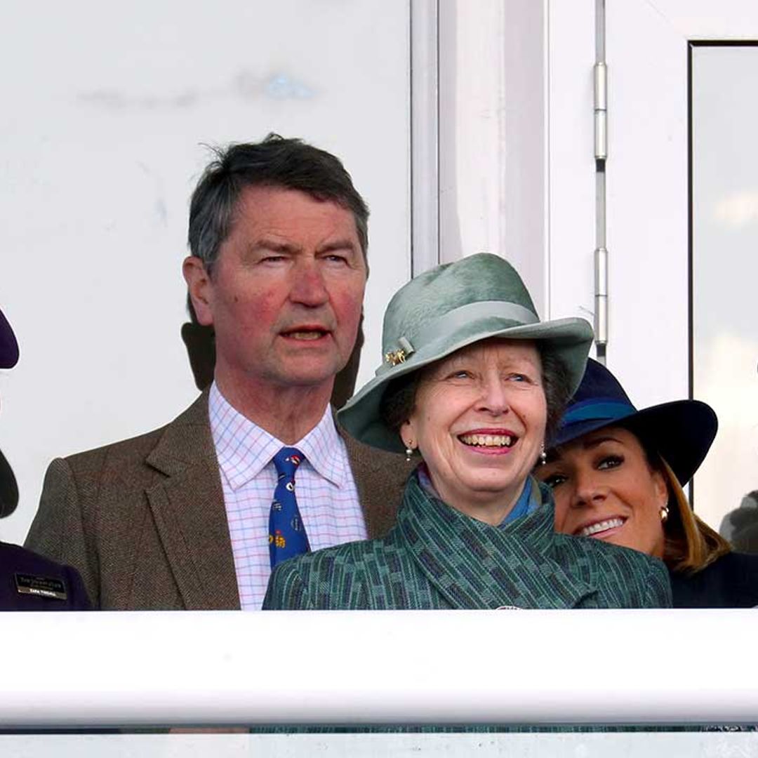 Princess Anne enjoys family day out at the races with Zara Tindall and Peter Phillips