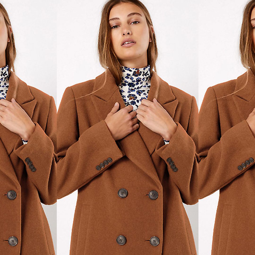 Marks & Spencer's brown coat & jumper dress combo has Autumn written all over it