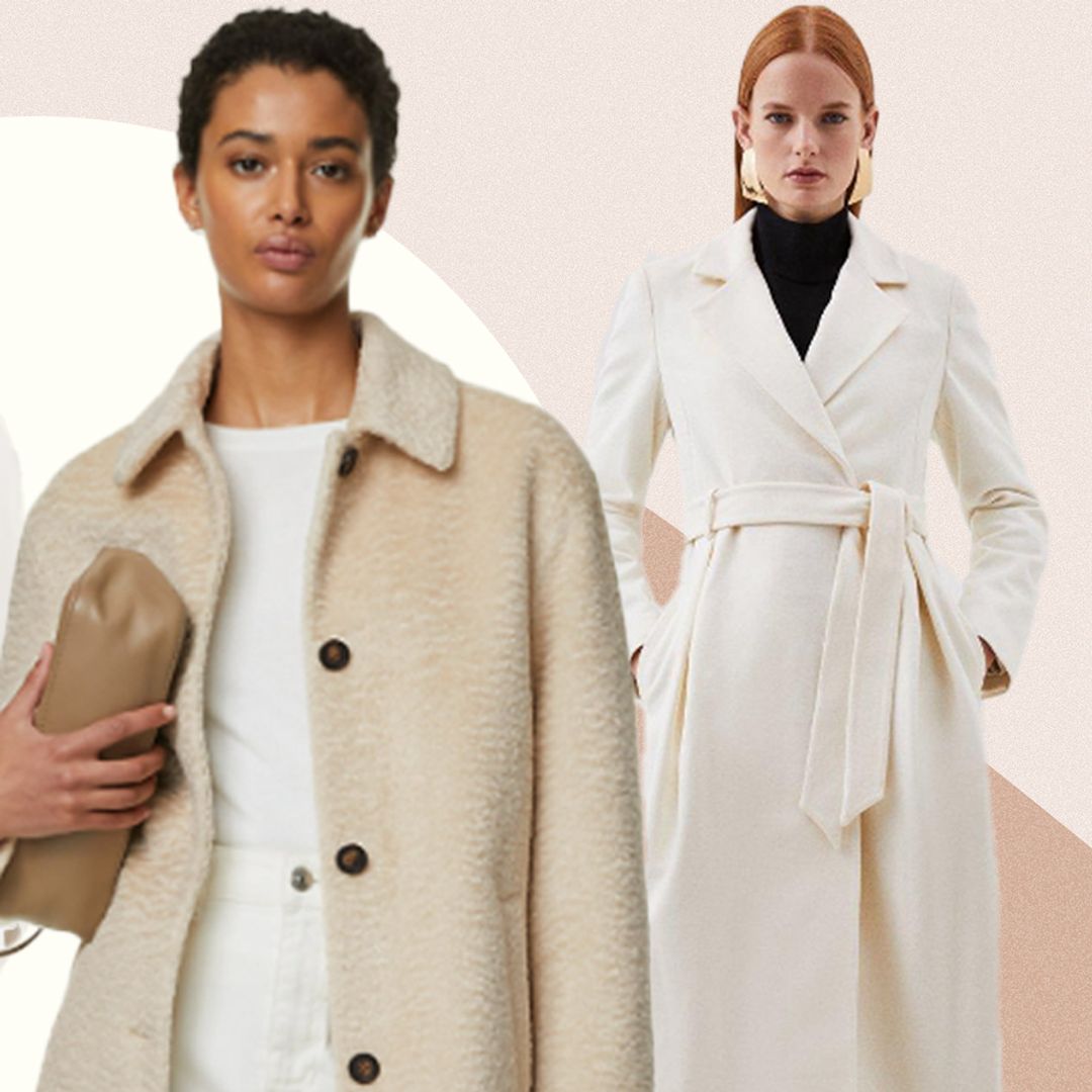 Cream wool coat ladies online