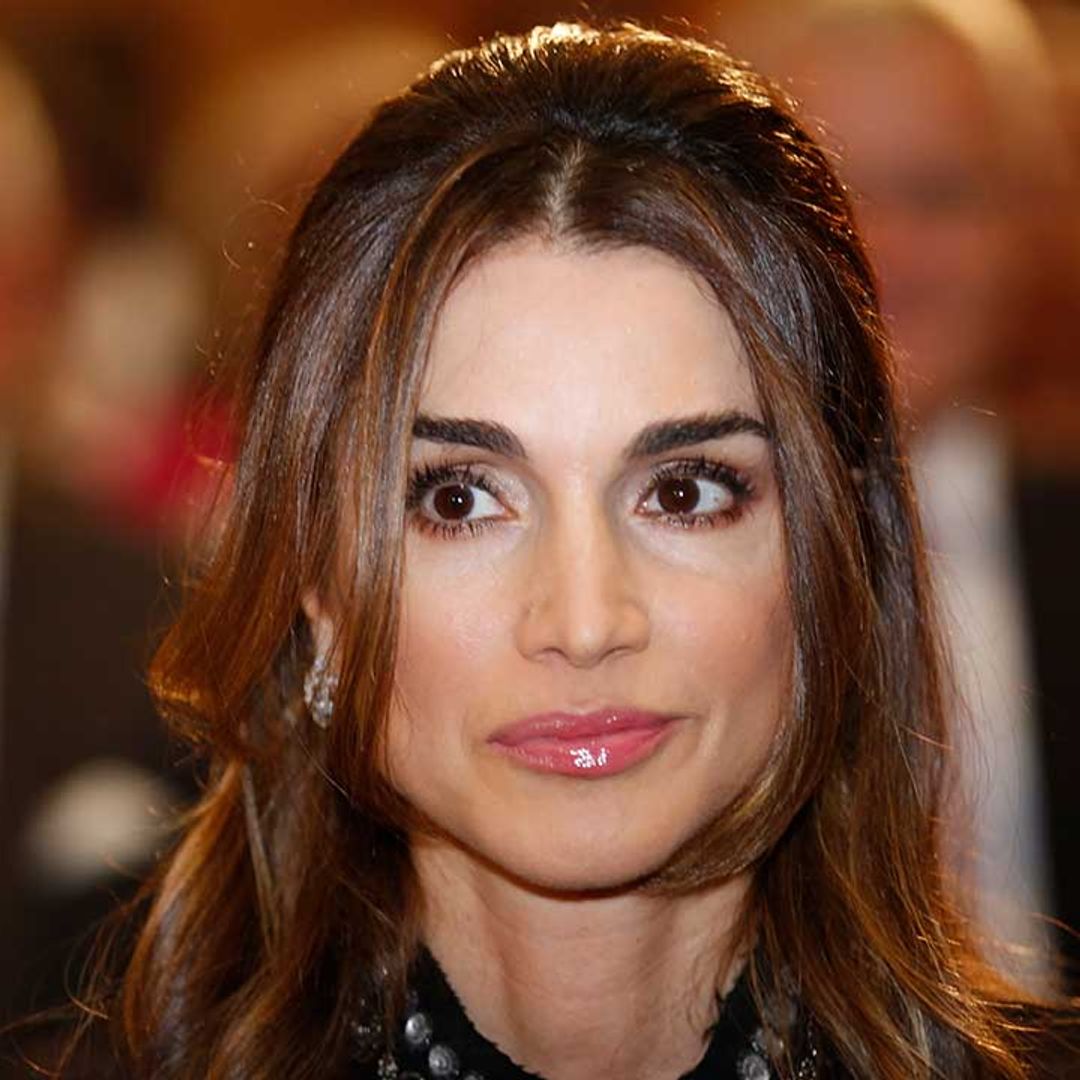Queen Rania enchants in draped satin blazer and heels
