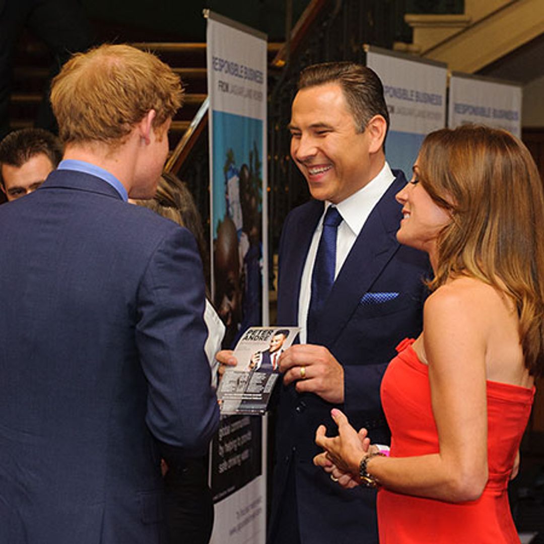 Prince Harry has a right royal laugh when David Walliams invites him to Peter Andre concert