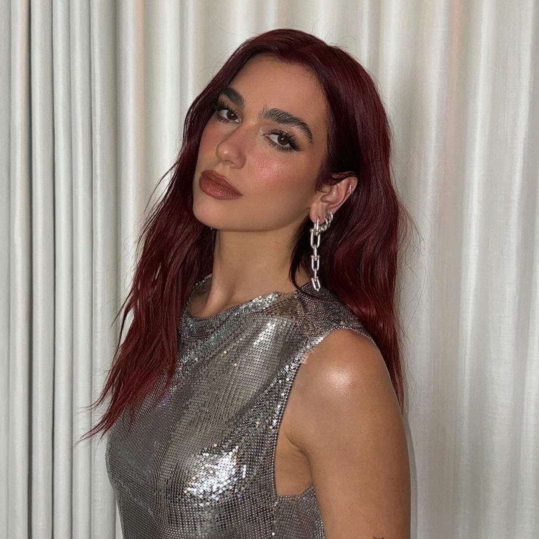 Dua Lipa stuns in slinky sumptuous gown for glitzy evening with lookalike sister