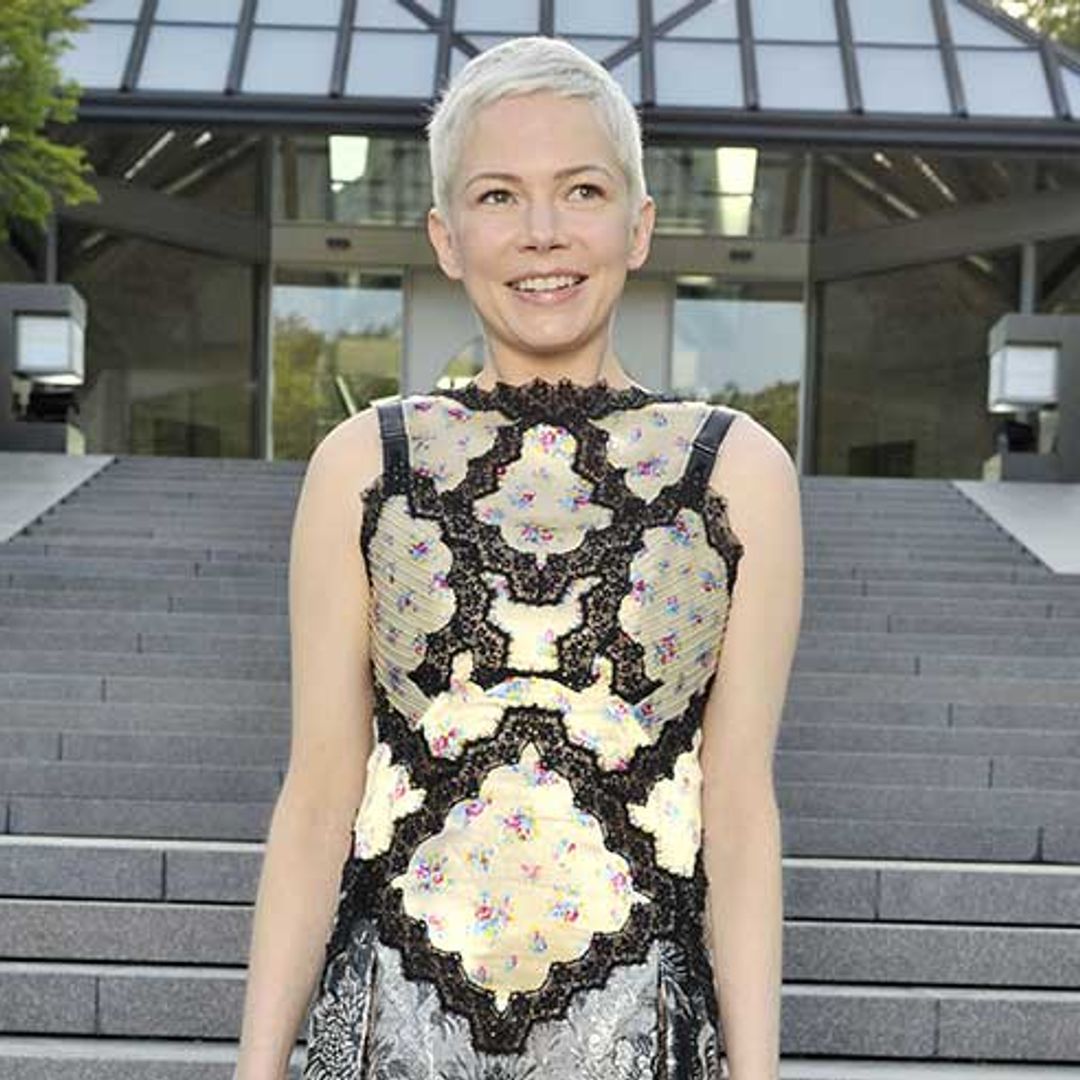 Michelle Williams wows in embellished cocktail dress at the Louis Vuitton Resort 2018 show