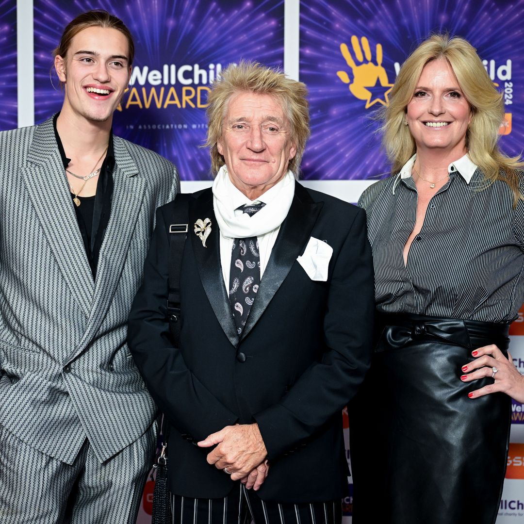 Penny Lancaster's model son Alastair towers over her in new family photo