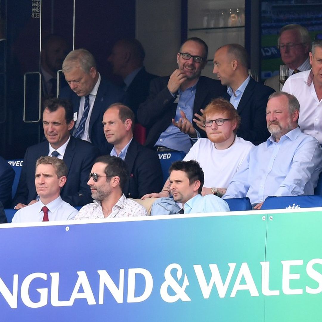 Prince Edward hangs out with Ed Sheeran at the cricket 