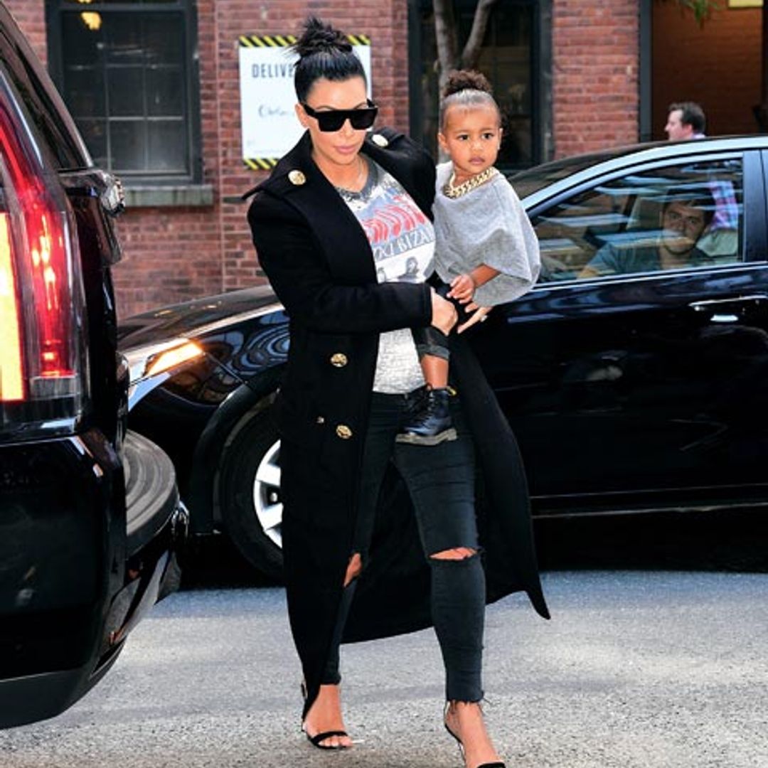 North West channels dad Kanye in grungy ensemble