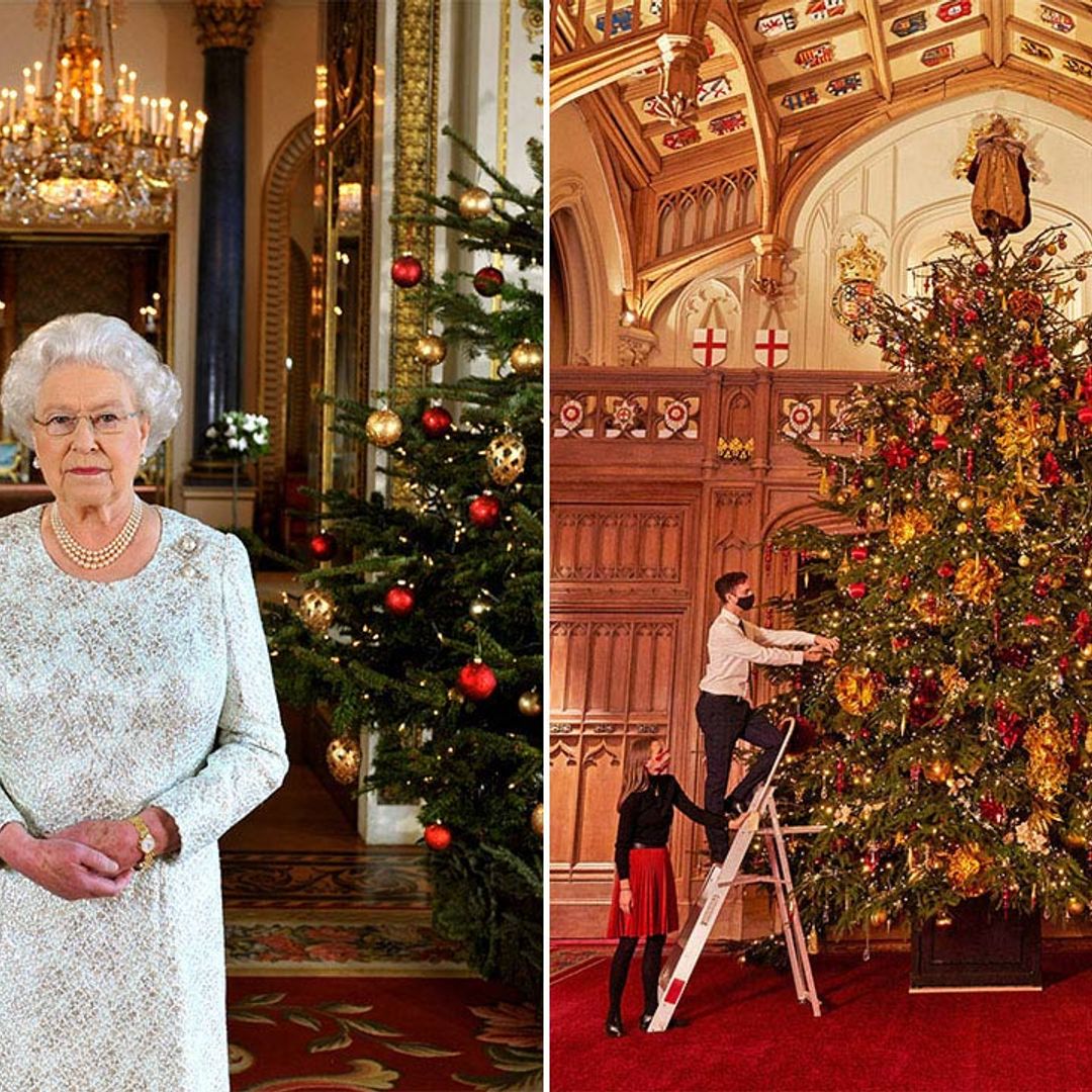 The Queen installs SIX Christmas trees at Windsor Castle - see the stunning decorations