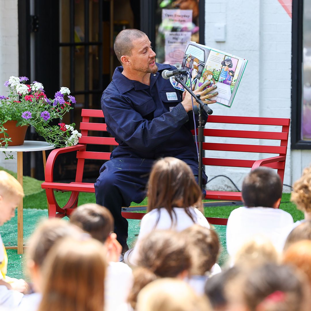 The actor and author sat reading to children at an event in Brooklyn