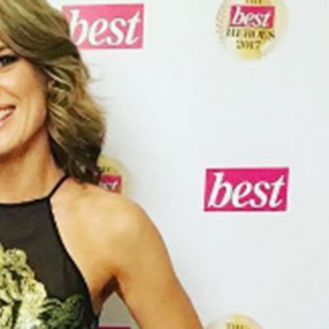 Charlotte Hawkins has the Midas touch in gold leaf dress from Coast