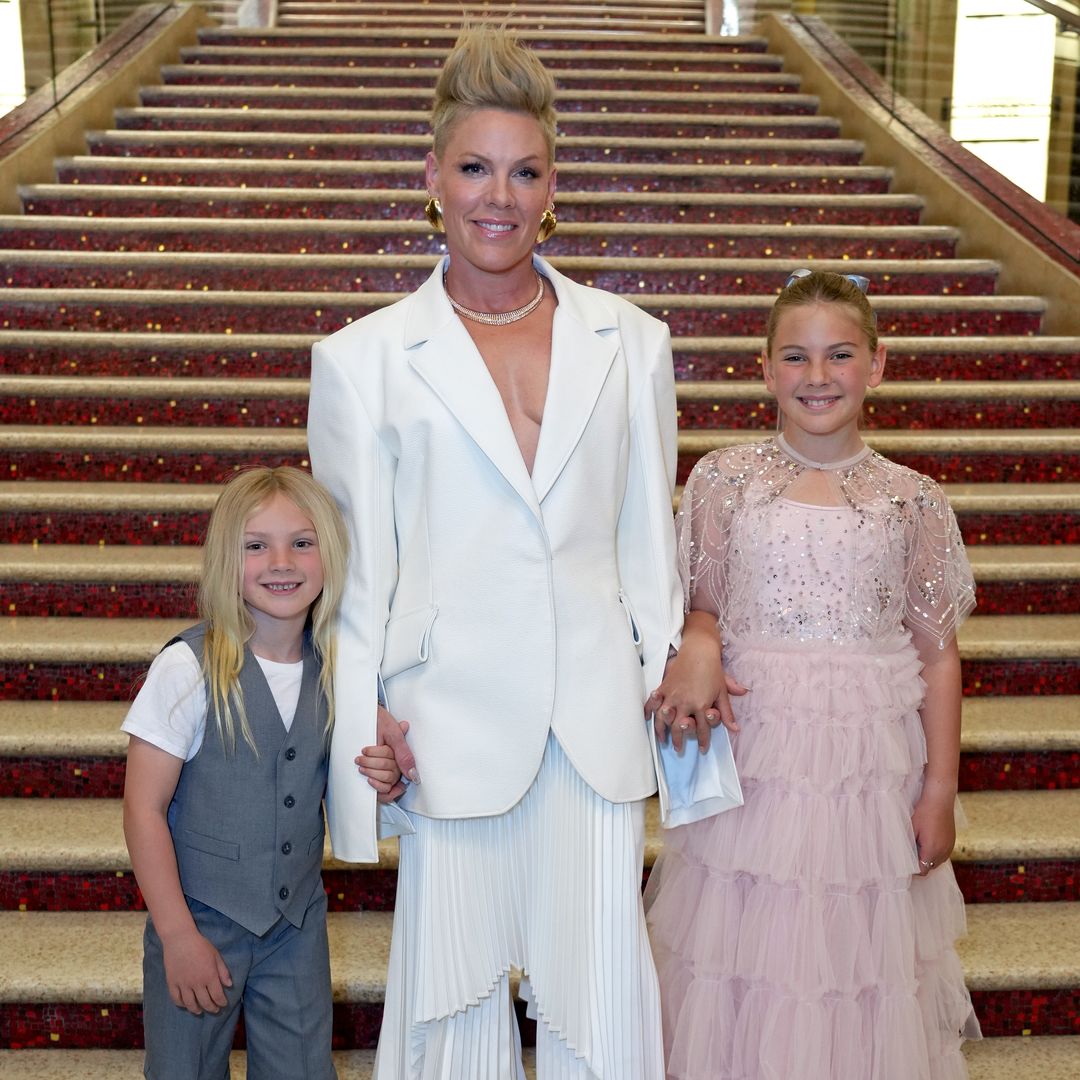 Pink takes adorable kids Willow Sage and Jameson Moon to iHeartRadio Music Awards