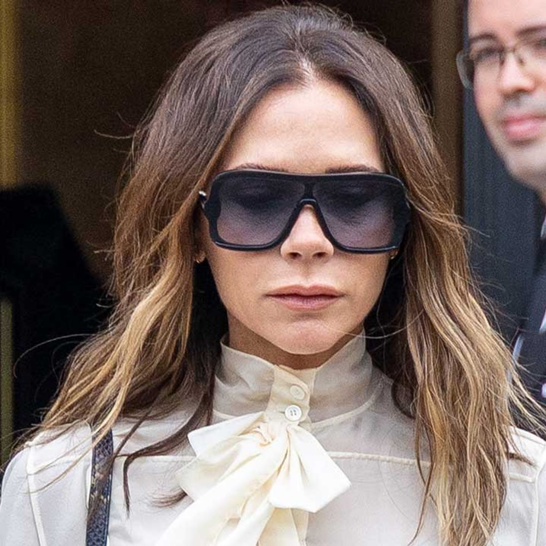 Victoria Beckham stuns in silky floral dress for date night out