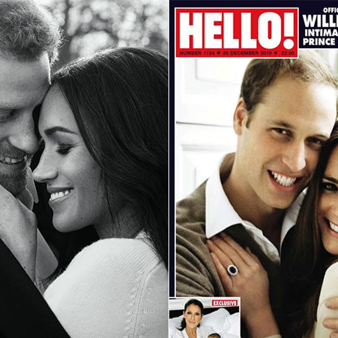 How Prince Harry and Meghan Markle's engagement photos compare to William and Kate