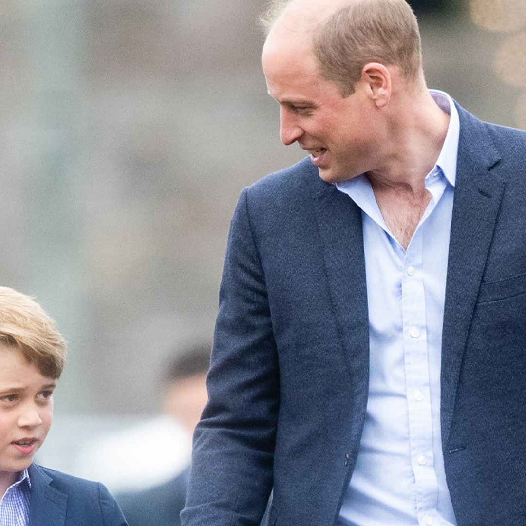 Watch the moment Prince William handles defiant Prince George in archived clip