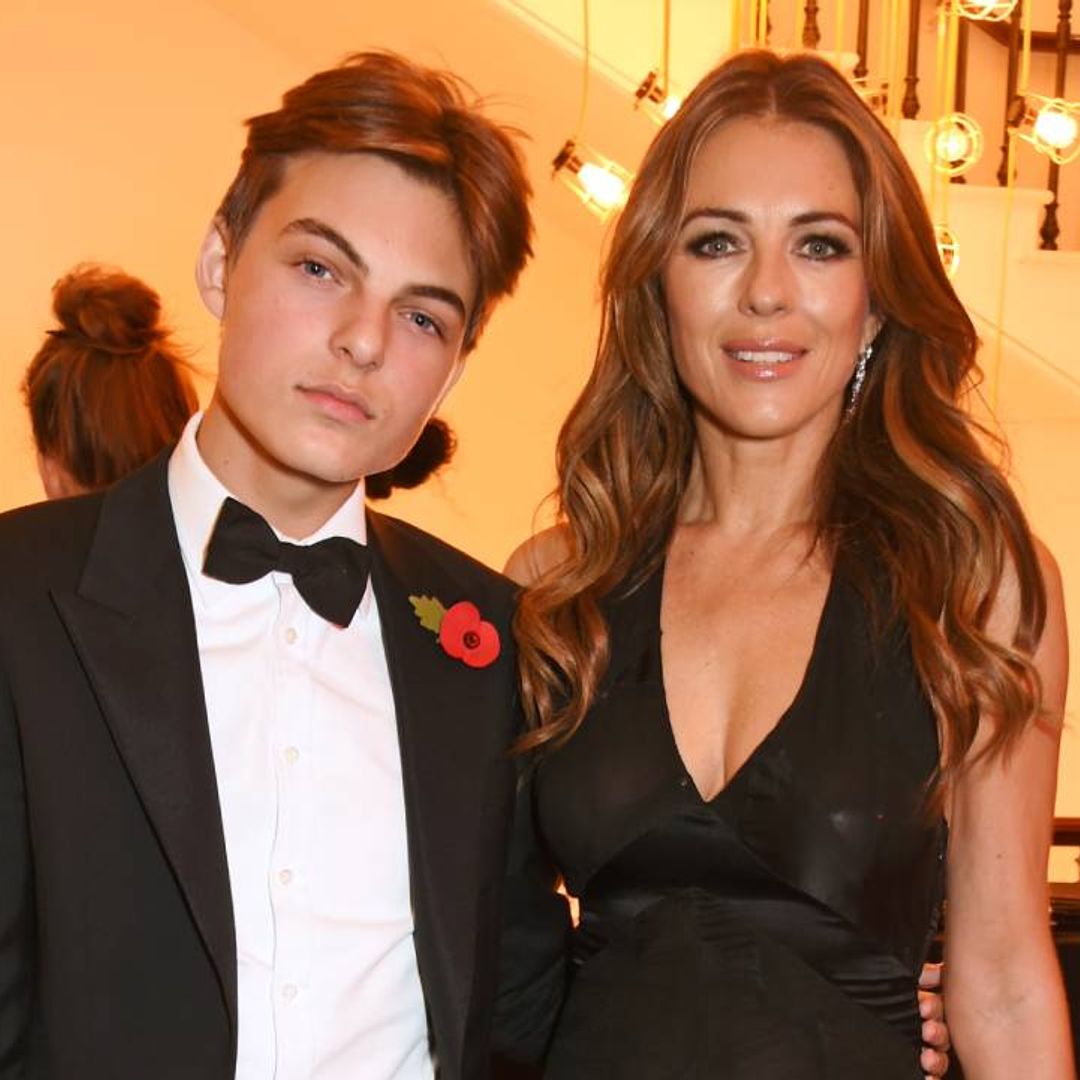Elizabeth Hurley makes confession about swimsuit photos – and it involves son Damian