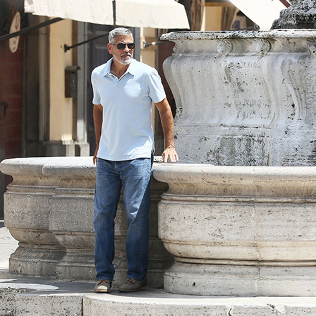 George Clooney returns to set following bike accident