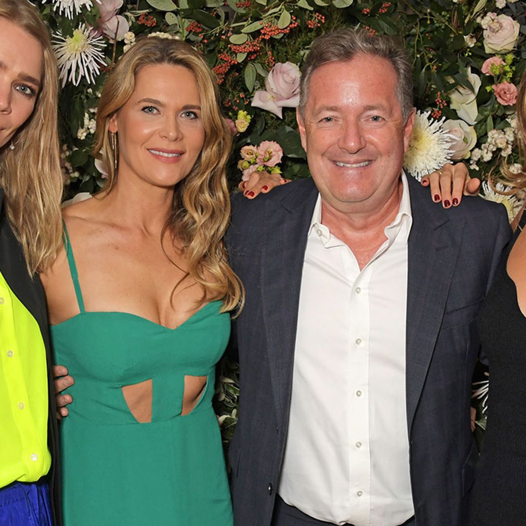 Piers Morgan's wife Celia Walden shows off stunning figure in cut out dress featuring high slit