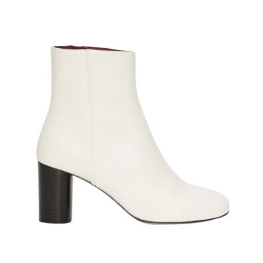 White ankle boots 