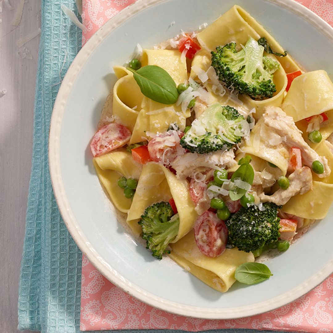 This chicken pappardelle recipe is set to impress your dinner party guests - and it only takes 10 minutes to cook