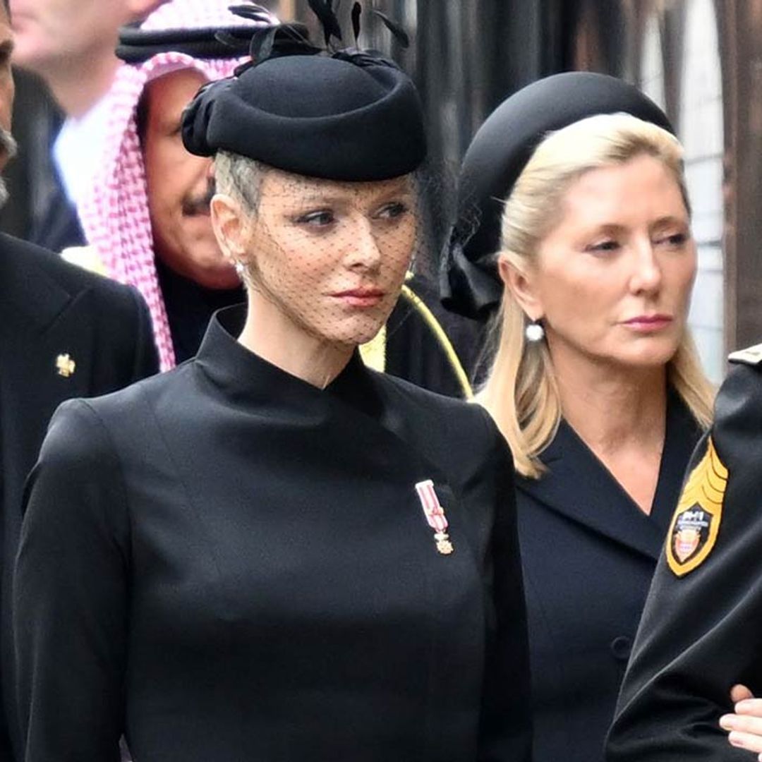 Princess Charlene has sombre style moment at Queen Elizabeth II's funeral