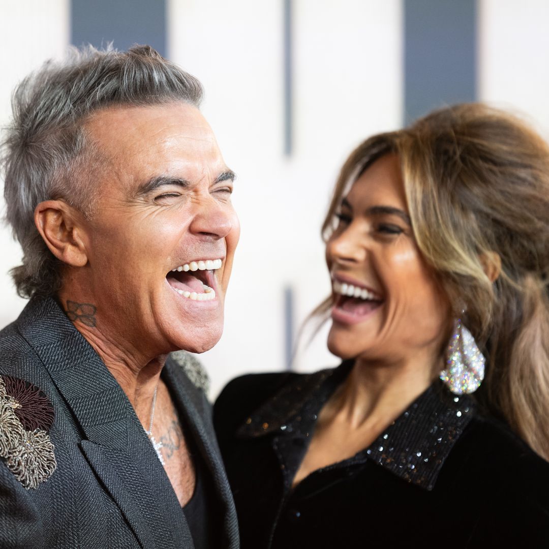 Ayda Field steals the spotlight with beehive hair and sculpted dress at Better Man premiere