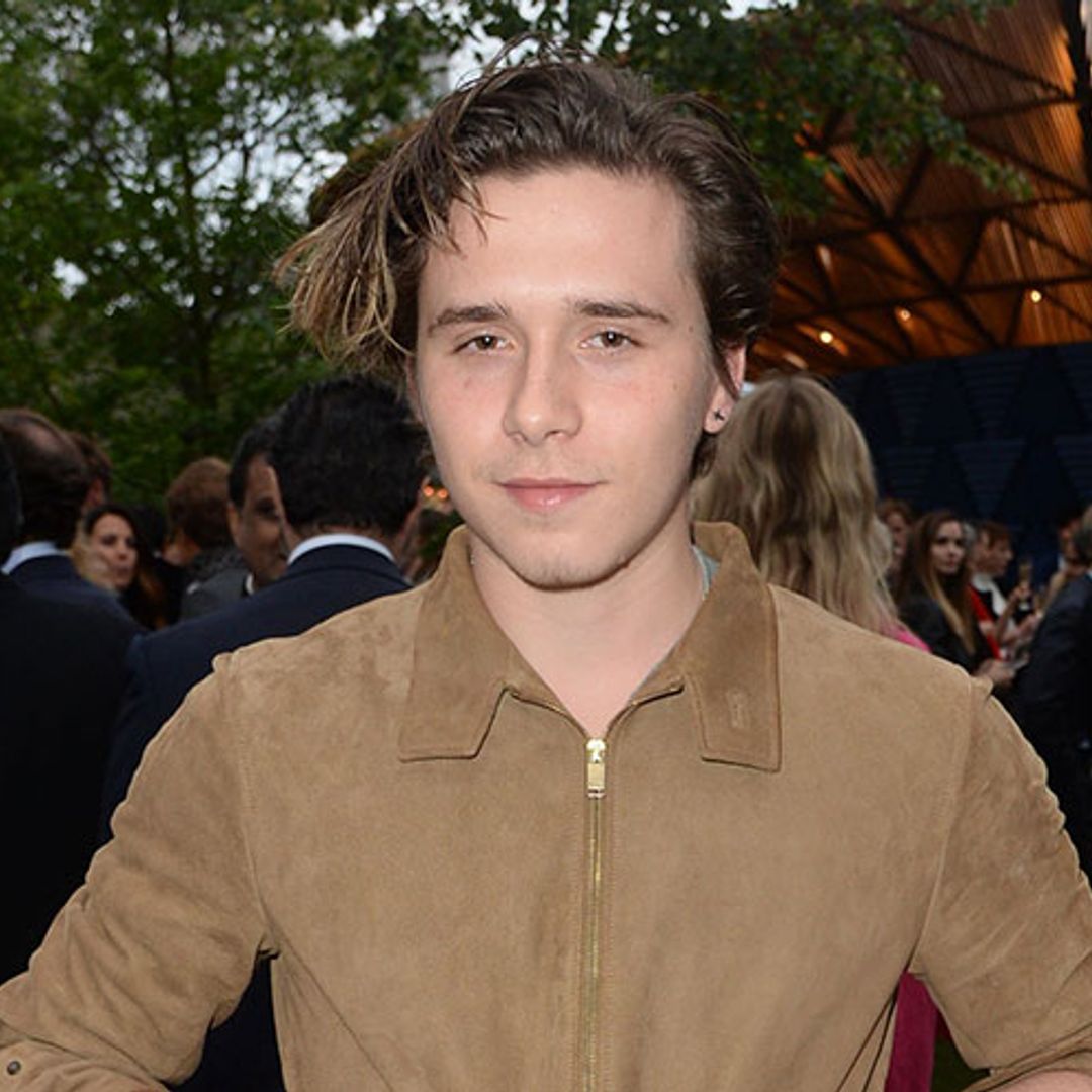 Brooklyn Beckham looks dapper in a suede suit at the Serpentine summer party