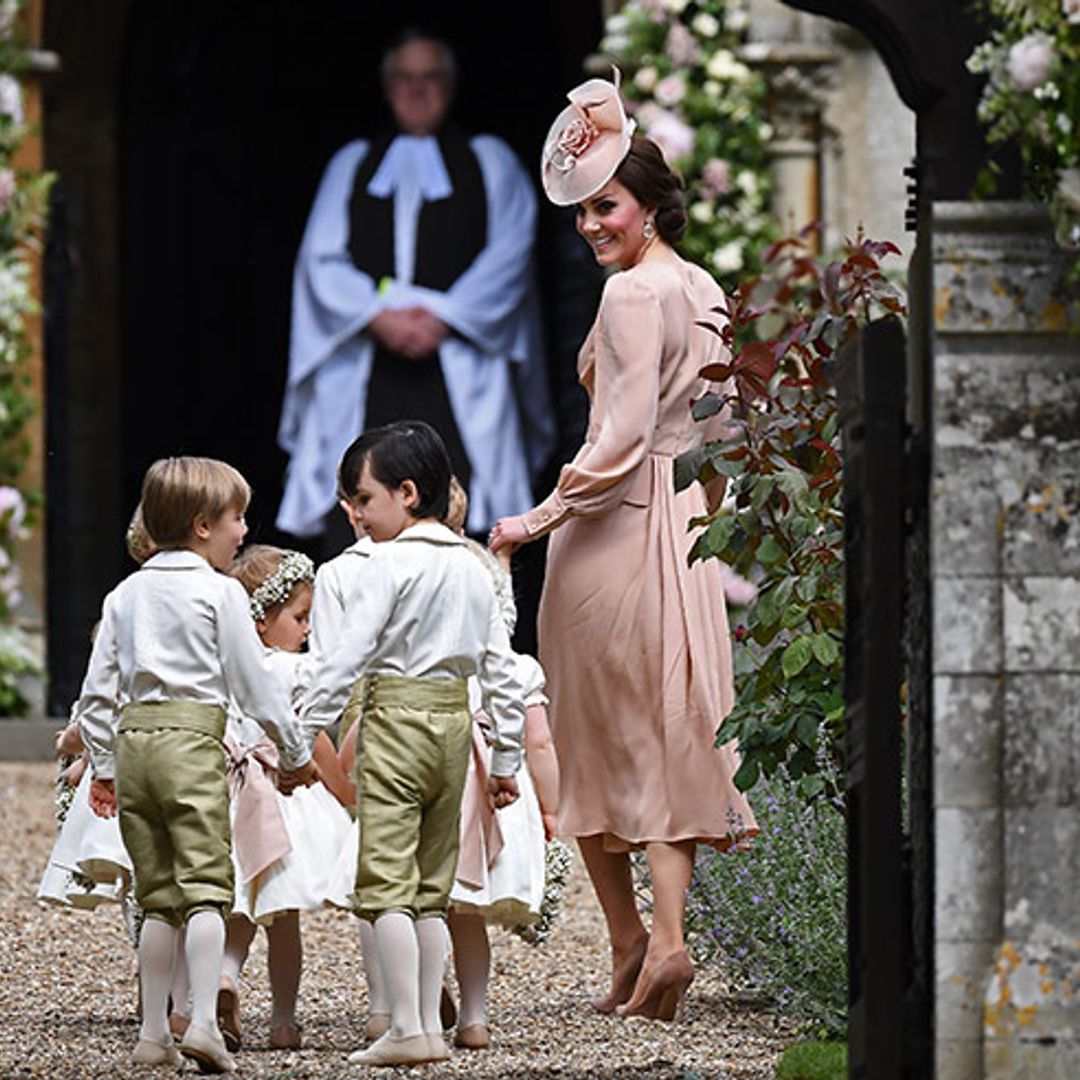 Kate arrives at church with her children to see sister Pippa Middleton marry