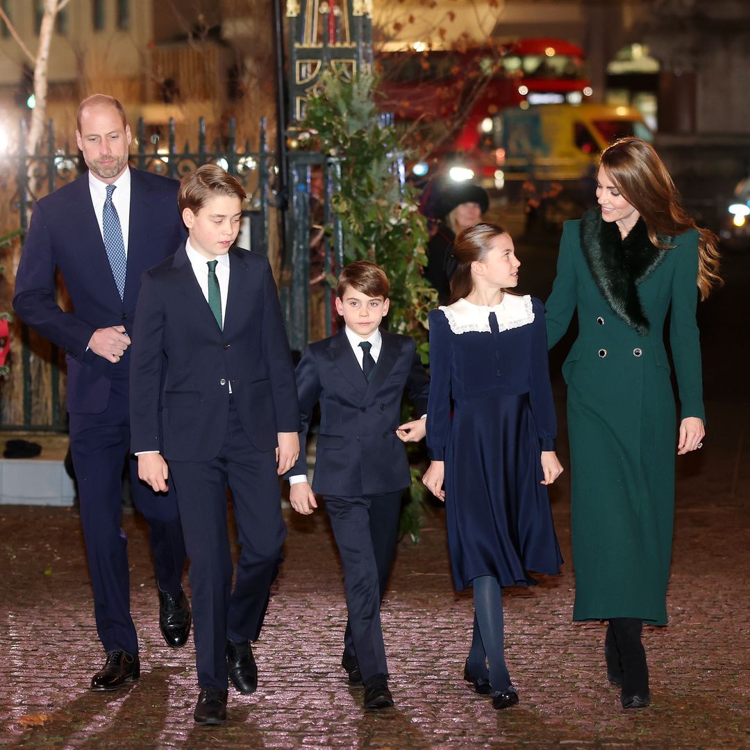 Prince George, Princess Charlotte and Prince Louis are Kate's perfect little helpers at carol service
