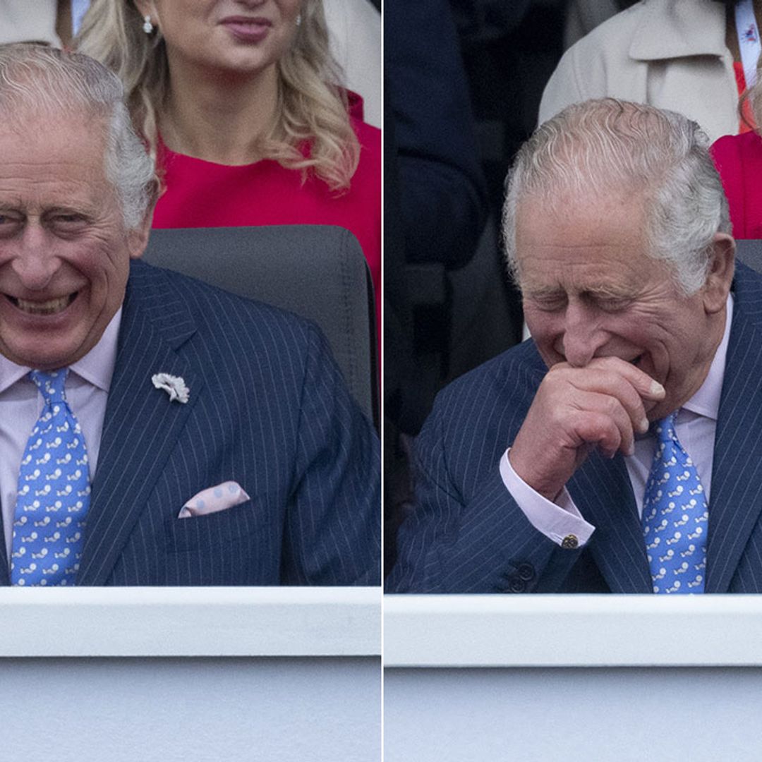 Prince Charles gets uncontrollable fit of laughter - and Prince William and Camilla's reaction is hilarious