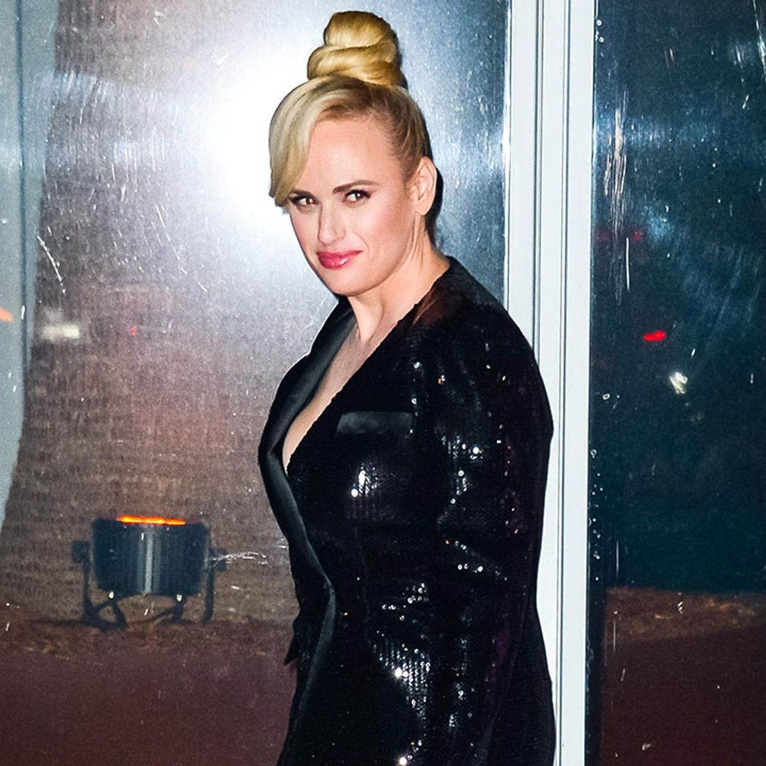 Rebel Wilson commands attention in golden dress perfect for date night
