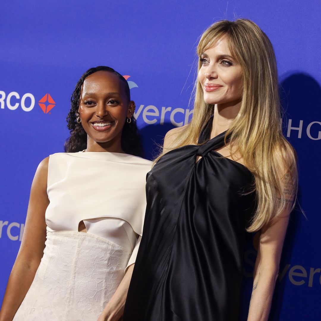 Zahara Marley Jolie, Angelina Jolie at the 36th Annual Palm Springs International Film Awards at the Palm Springs Convention Center on January 3, 2025 in Palm Springs, California.
