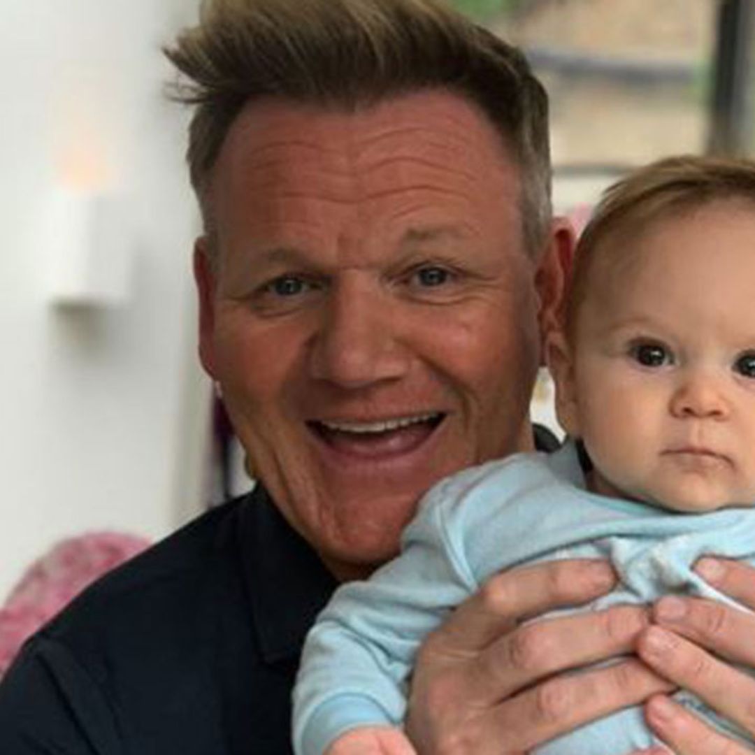 Gordon Ramsay's son looks adorable in mini raincoat on stormy day out