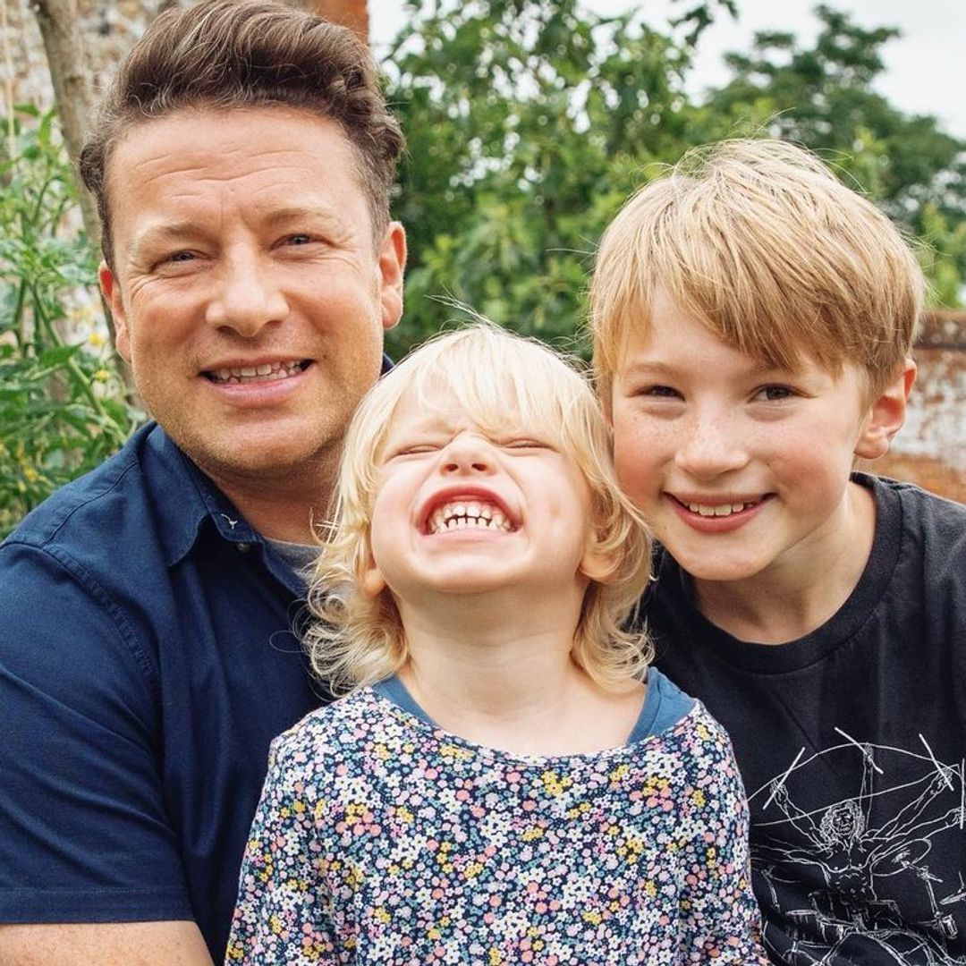 Jamie Oliver's lookalike sons are their dad's double in adorable new photo