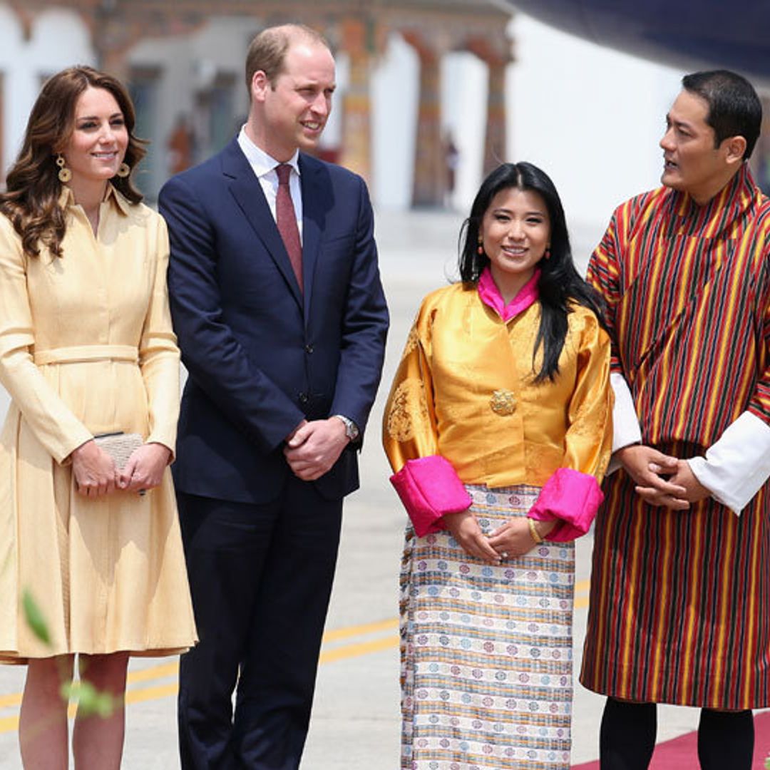 Kate Middleton and Prince William meet the King and Queen of Bhutan