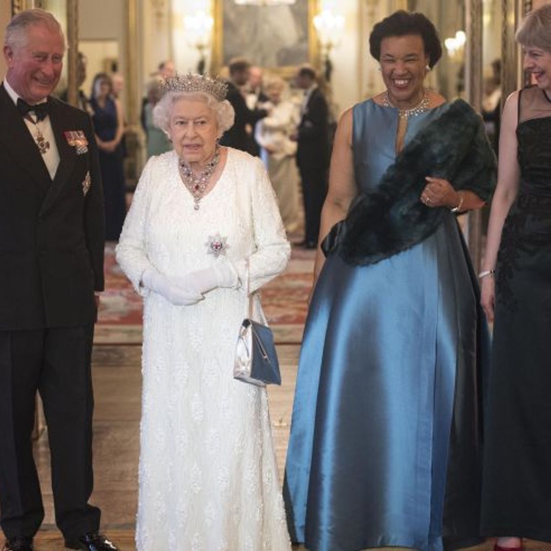 Royals gather for the Queen's lavish Commonwealth dinner at Buckingham Palace
