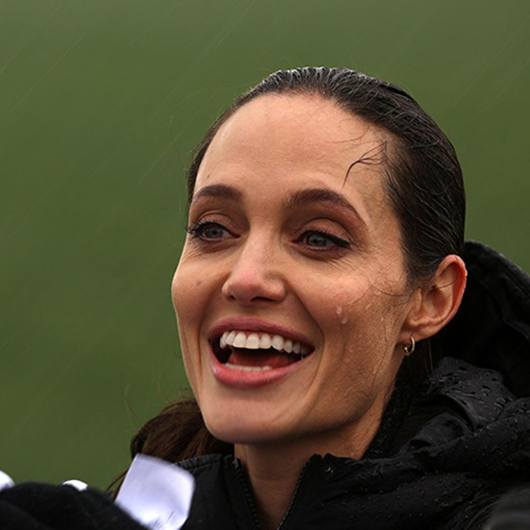 Angelina Jolie is mobbed during emotional visit to Syrian refugees in Greece
