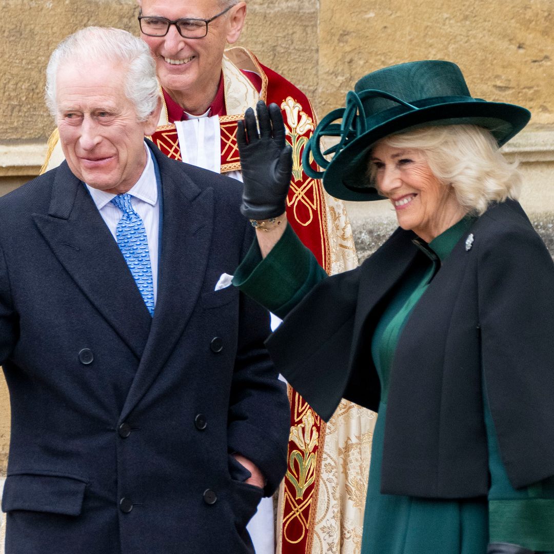 King Charles makes cheeky comment about wife Camilla during surprise Easter walkabout