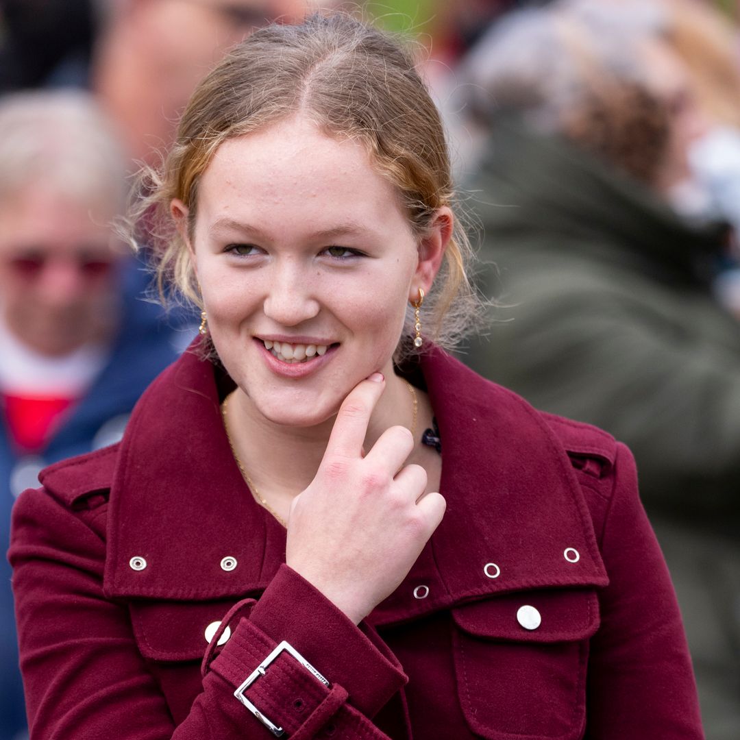 Savannah Phillips, 14, recycles her mum Autumn Phillips' festive coat